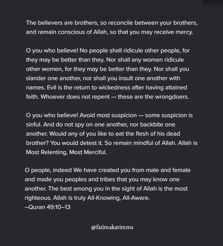 QuranKarimuser's tweet photo. The believers are brothers. https://t.co/HspQPGjkMA