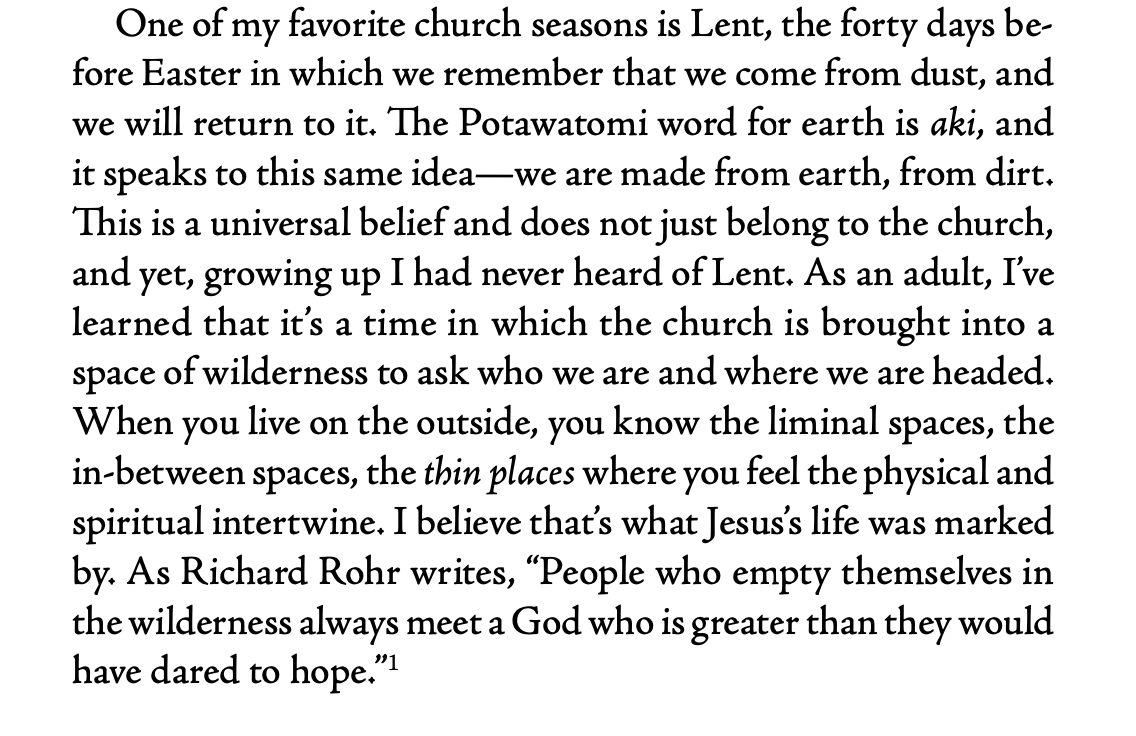 KaitlinCurtice's tweet image. Church holidays aren't like, totally high on my list right now, but I'm remembering what I wrote about Lent in #NativeBook and thought I'd share it here for those honoring #AshWednesday today: