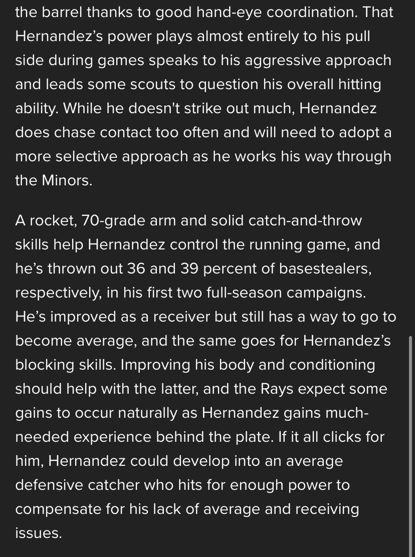 Here’s . @MLBPipeline’s full scouting report on Hernandez:  #RedSox |  #DirtyWater