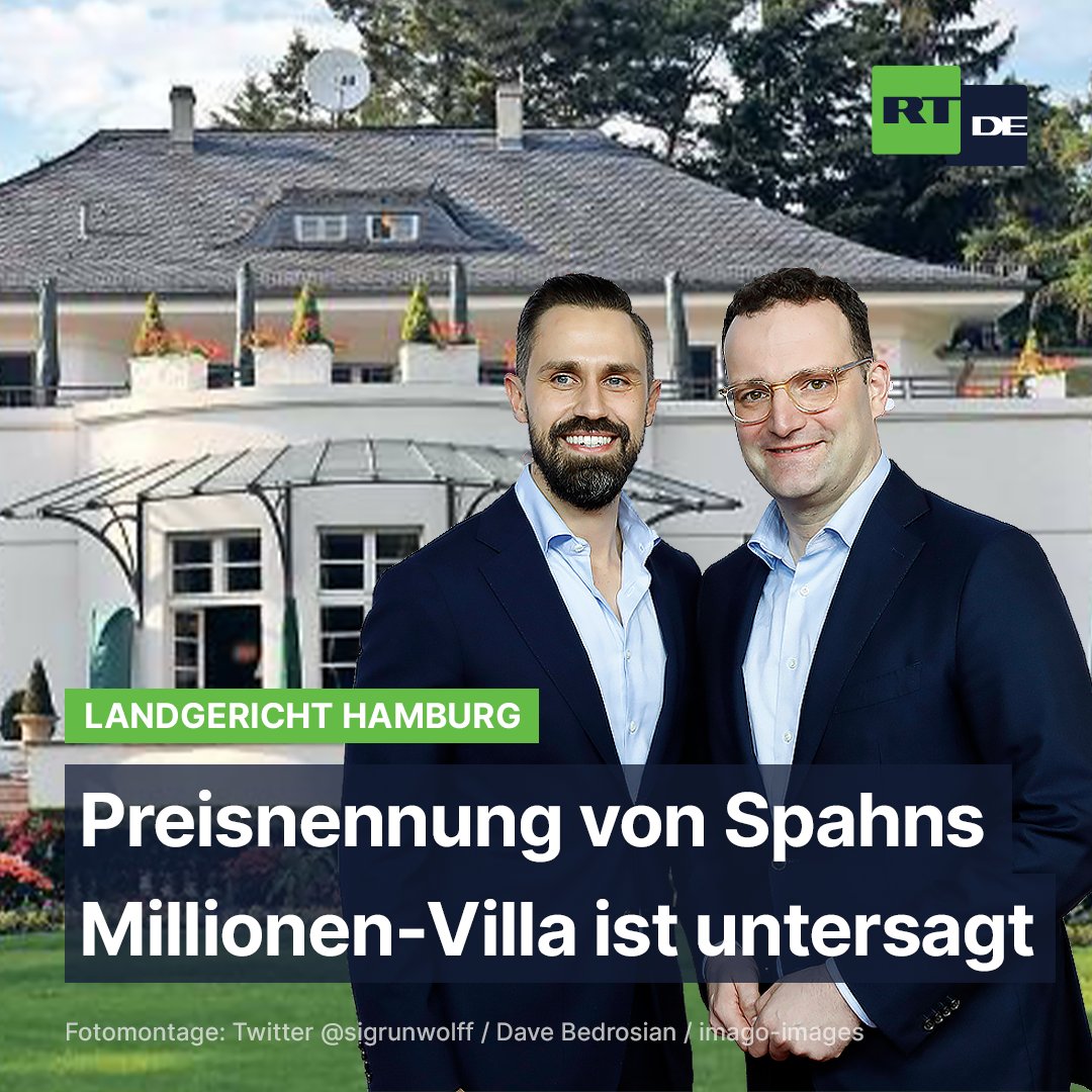 Rt De On Twitter Das Landgericht Hamburg Hat Im Fall Der Offentlichen Preisnennung Von Jens Spahn S Villa In Berlin Dahlem Nun Entschieden Und Untersagt Eine Bekanntmachung Des Kaufpreises Fur Das Millionenprojekt Ausserdem Sei