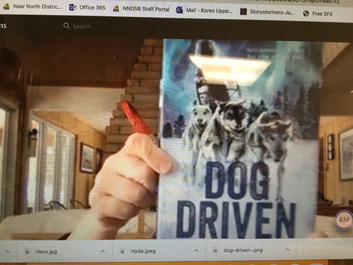 Readergirl4's tweet photo. @NearNorthDSB Ss are chuffed with their virtual visit by @ForestofReading @TerryLynnJ ! #ThankYou 4 sharing your love of stories with us #DogDriven @ireadcanadian #IReadCanadian @CreLibrarian @WilshireLibrary @LongthorneJess https://t.co/Lt0afqsyqb
