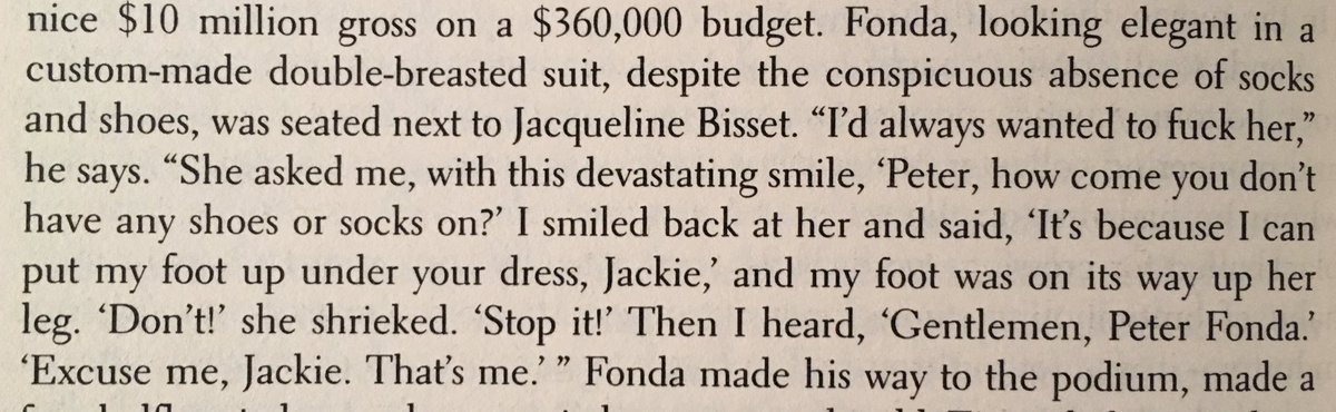 Side note: The Wild Angels led to Fonda and Jack Nicolson getting a deal to make a series of underground films for a major studio. A major watershed moment for Hollywood and making Fonda & co huge and sometimes troublesome stars. This is from Biskind's Easy Riders, Raging Bulls