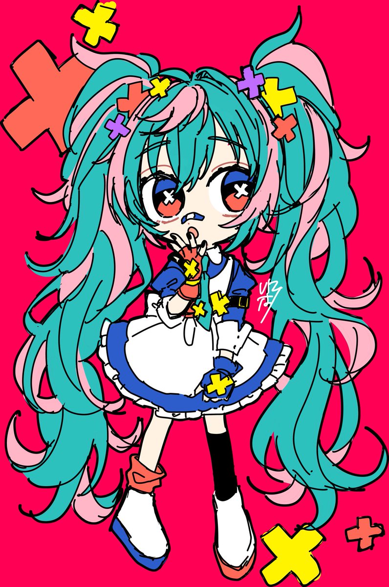 「ナース風ミクバージョンのデザイン考えてたんけど可愛くないか???× × × 」|彩のイラスト