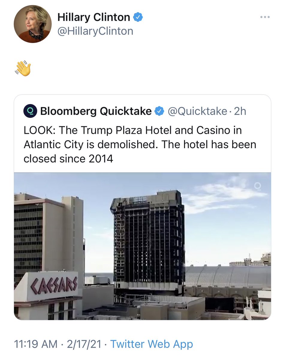 Hillary really said bye Felicia✌️