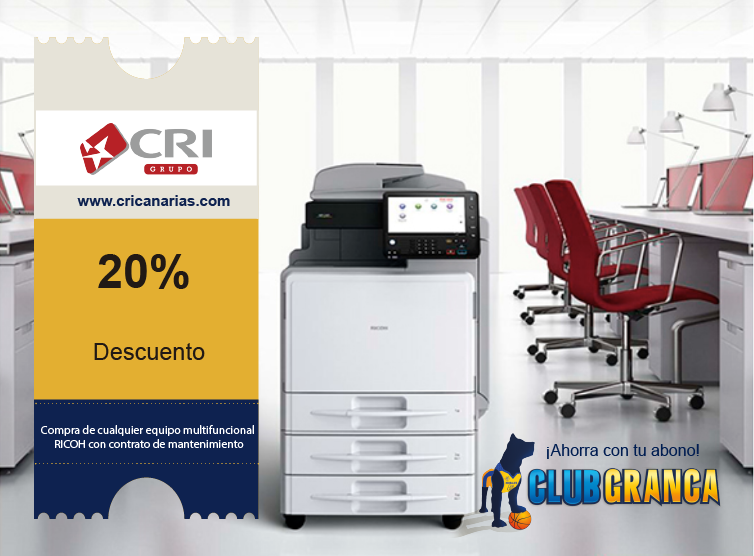 ‼ | ¿Conoces <a href="/CriCanarias/">Grupo CRI</a>, distribuidor oficial de RICOH en todo el archipiélago canario?

Aprovecha el 20% de descuento en la compra de cualquier equipo multifuncional RICOH con contrato de mantenimiento con tu abono digital.

▶ cbgrancanaria.net/patrocinadores…