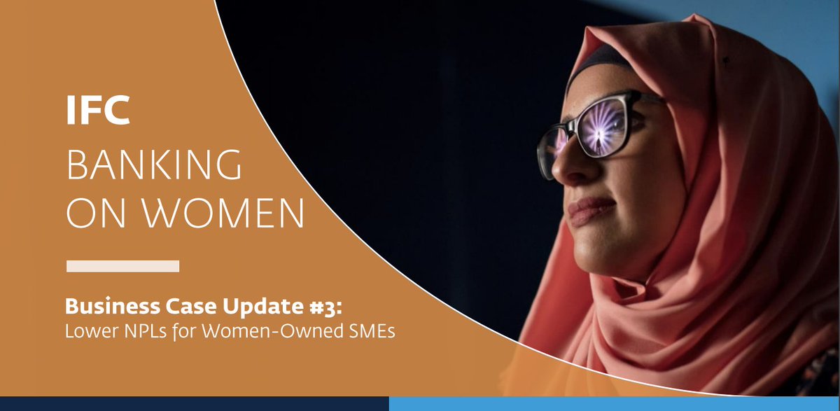 FAforWomen's tweet photo. More #data on the business case for serving women: A new report @IFC_org shows that in recent years, average #NPLs on #WSME portfolios were lower (3.7%) than for total #SME portfolios (5.0%) globally. More here: https://t.co/ulzlOkjvdT @JSchnabel10
#championthefemaleeconomy https://t.co/HzFO4kUqN2
