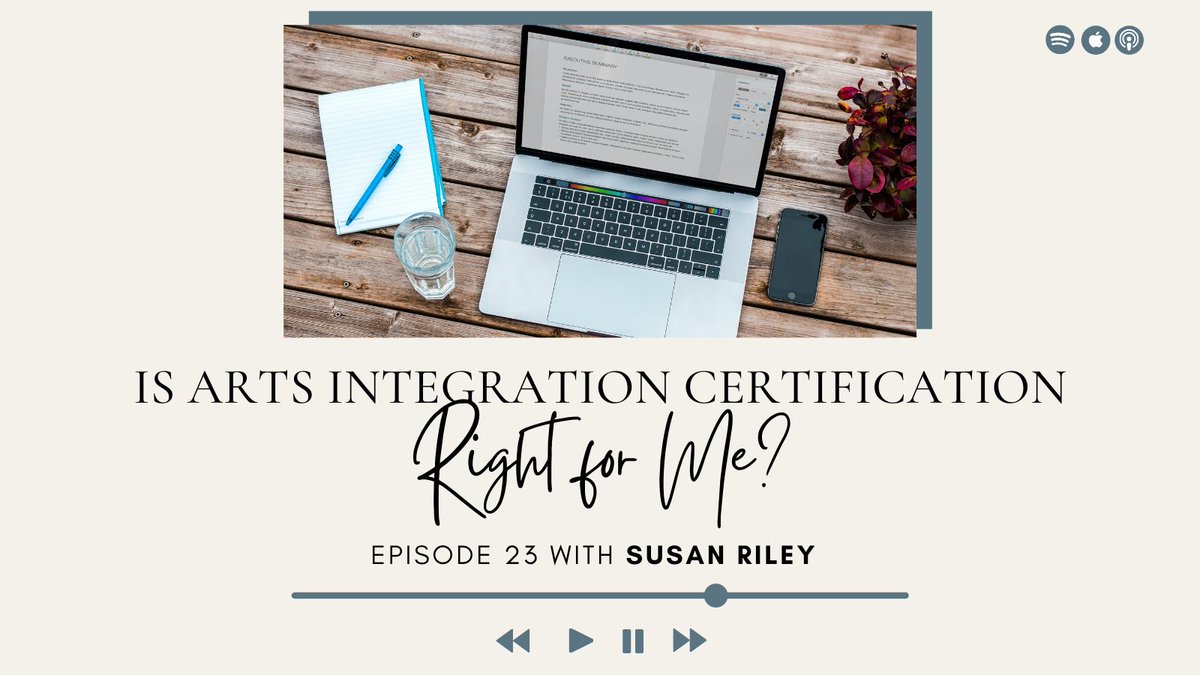artsintedu's tweet photo. Time to kill this evening? Got Qs about #artsintegration certification? The latest ep of #Sparkchasers answers them and more! Listen via π https://t.co/ALIvvmZOsr, Spotify or Apple Podcasts.
#edchat #teachers #teachertwitter #artsed #lifelonglearning https://t.co/cvWHNV9Vqx