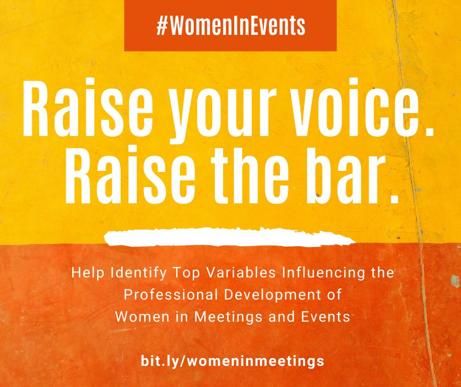 SmartMeetings's tweet photo. Share your experience. Keynote speaker @courtneyonstage is working with researchers @AuburnU on a survey to identify what influences the professional development of female-identifying #meetingprofs. Let your voice be heard https://t.co/ca45lZxl2a #Womeninevents https://t.co/XLo0tZ6YrB