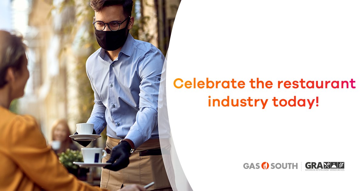 GasSouth's tweet photo. Did you know that today is #StateRestaurantDay in Georgia? As the Preferred Partner of the Georgia Restaurant Association &amp; natural gas provider to many Georgia restaurants, we’re excited to celebrate the restaurant industry &amp; the vital role it plays to our economy &amp; communities! https://t.co/9avsS9IhNe