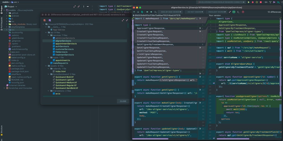 ottey_xela's tweet image. An absolute killer feature.
You can compare branches by right clicking on a folder and selecting &apos;compare with branch...&apos; and then apply any changes accordingly.
#WebStormTip