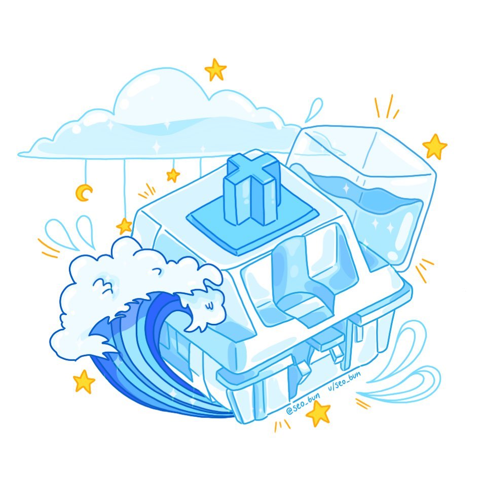 cherrymx's tweet photo. We're in love with this beautiful illustration of our MX BLUE from Instagram user 'seo_bun' as this is one of her favourite switches. How do you like it? 😮⌨
#cherrymx #mxblue https://t.co/R2Mnt0MCwQ