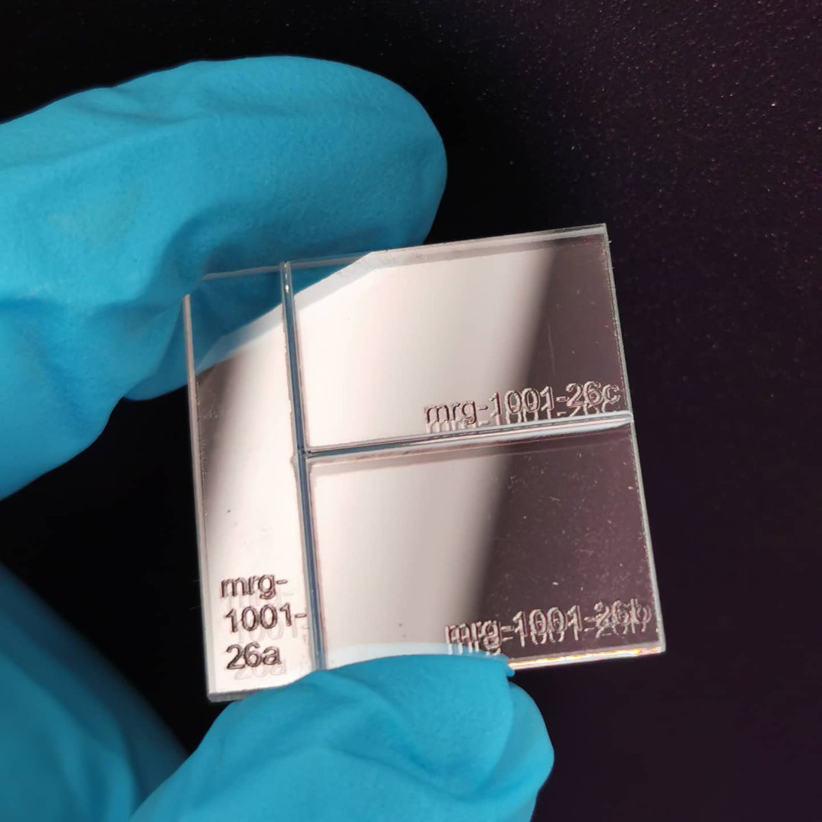 AbrahamSmsk's tweet photo. Our quartz-substrates are ready to be deposited with chalcogenide-perovskites 😉💥
@LabUnold @HZBde #Wannsee #ScienceCloseUp #LaserEngraving https://t.co/ipCWiwUTRN