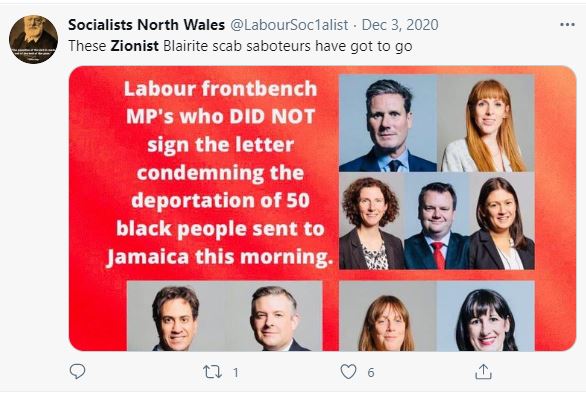 And this one about "Zionist scab saboteurs"