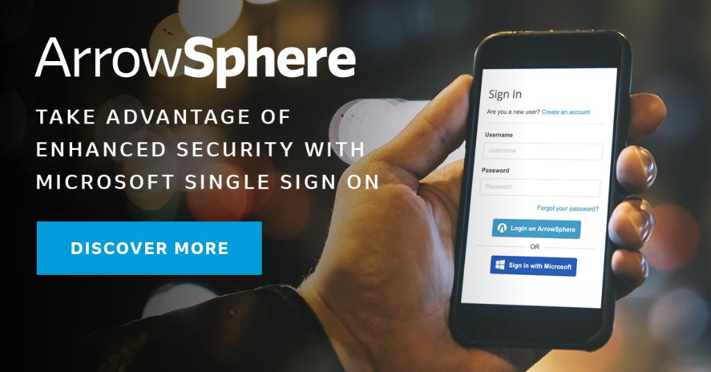 Did you know you can sign into #ArrowSphere using your <a href="/Microsoft/">Microsoft</a> account? Arrow makes it easier for our users with SSO integration. Let us help you simplify the complexity of delivering #cloud services. arw.li/6017Hi1tF #security #technology #DigitalTransformation