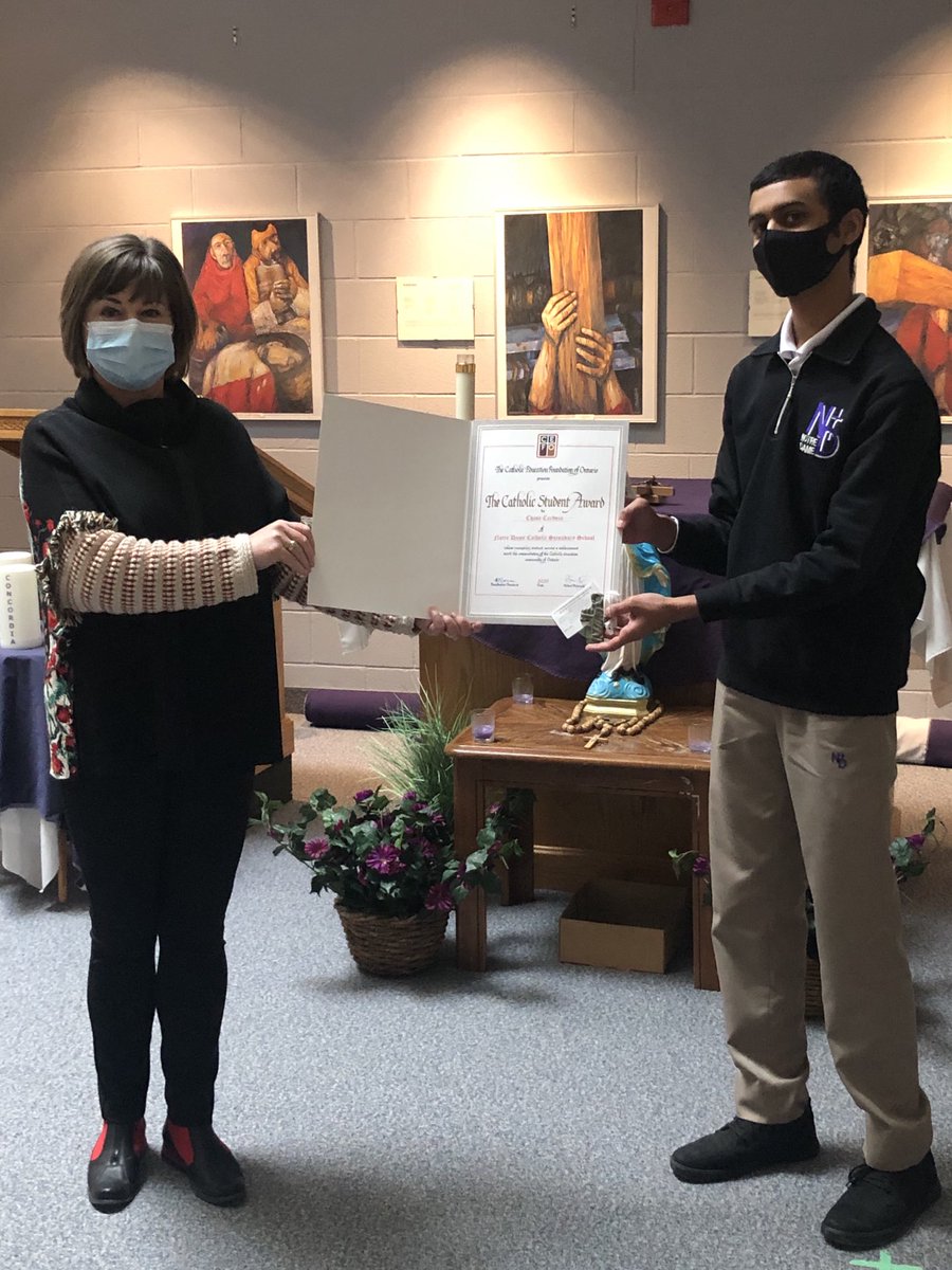 notredame_css's tweet photo. Congratulations to ND student Chase Cardoza! Chase is the recipient of the 2020 Catholic Student Award, sponsored by the Catholic Education Foundation of Ontario. We are so proud of you, Chase!! https://t.co/ouHf0JXdSG