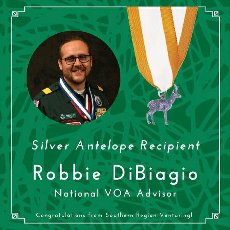 Congrats to Robbie DiBiagio, on earning the Silver Antelope award! 🏅
