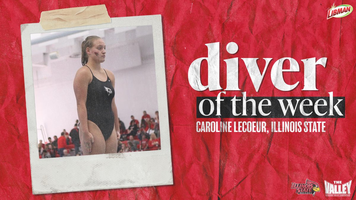 MVCsports's tweet photo. Diver of the Week ⫸ Caroline Lecoeur, @RedbirdSwim  

▪️  Swept the diving events to collect 18 points for the 'Birds
▪️  Recorded NCAA Zone qualifying scores on both boards 
▪️  Scored a 291.23 on the 1M &amp; 295.20 on the 3M

Libman | #TheValleyRunsDeep https://t.co/Sj9zQ7MbJf