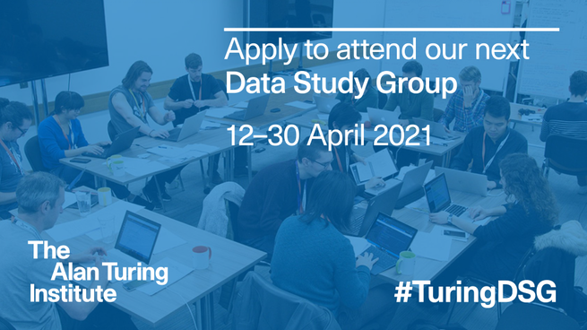 ⭐️ Applications are now OPEN for the next Data Study Group!

📈 #TuringDSG provides a fantastic opportunity for early career researchers to rapidly develop their #DataScience skills using real-world data

ℹ️ Apply: bit.ly/2ZofdQq

Due to COVID-19 the event will be remote