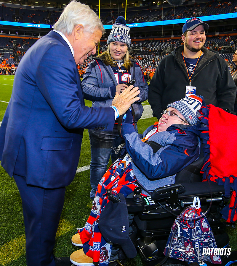 Patriots's tweet photo. Always a part of our Patriots family ❤💙

We lost one of our biggest fans in Aaron Cortes this week; forever an inspiration to us all. https://t.co/7GrP69cuds