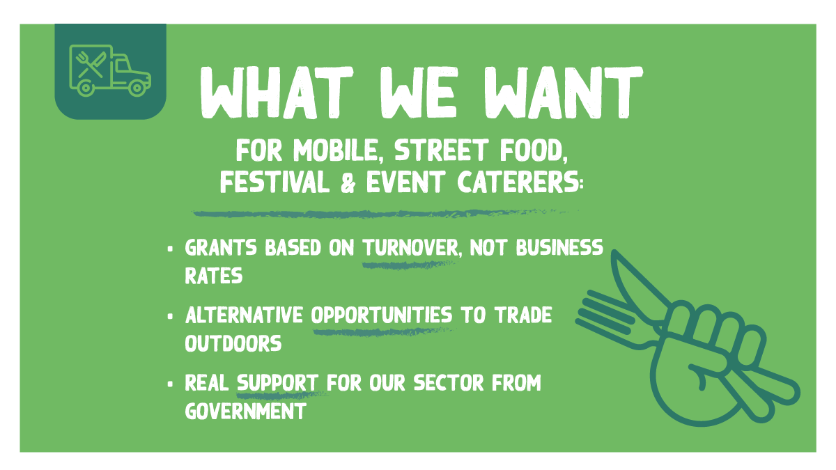 For mobile, street food, festival &amp; event caterers we want:

#EmpowerIndependents