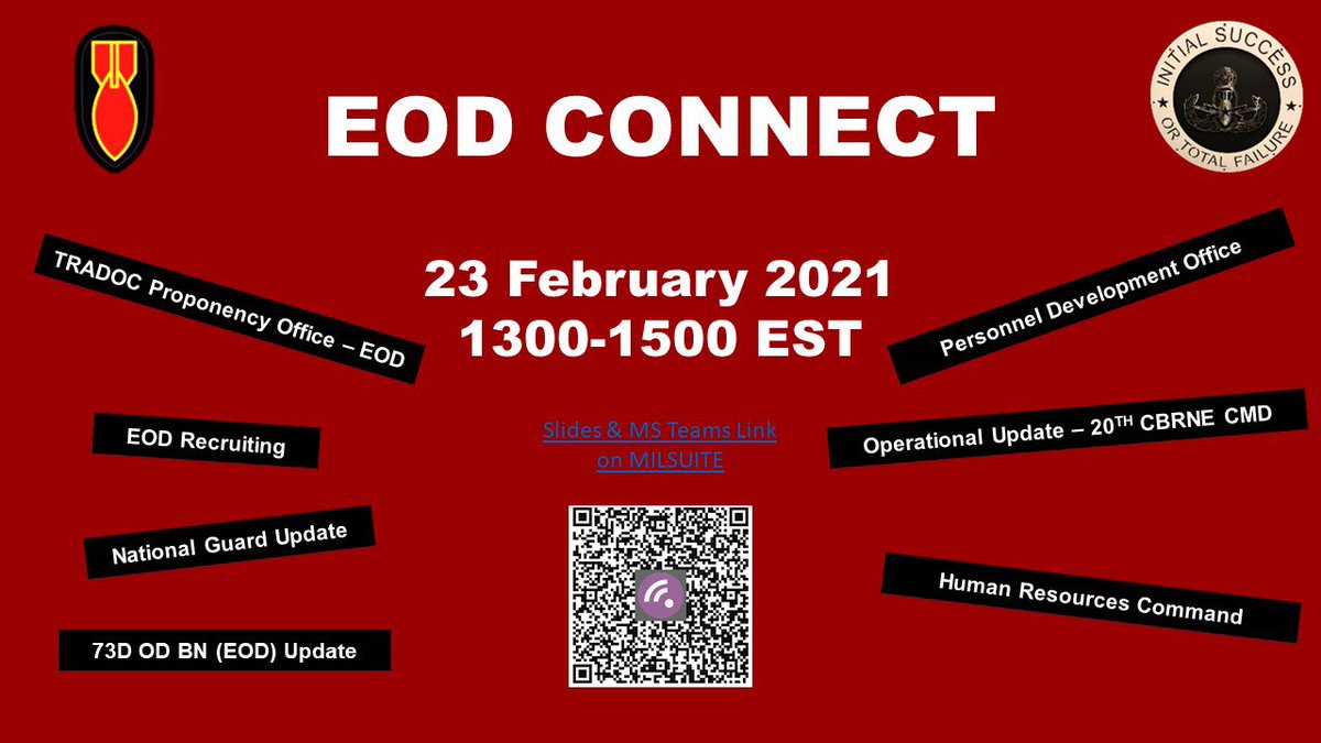 👀 Check it out EOD! February 23d - Time to CONNECT

milsuite.mil/book/events/87…