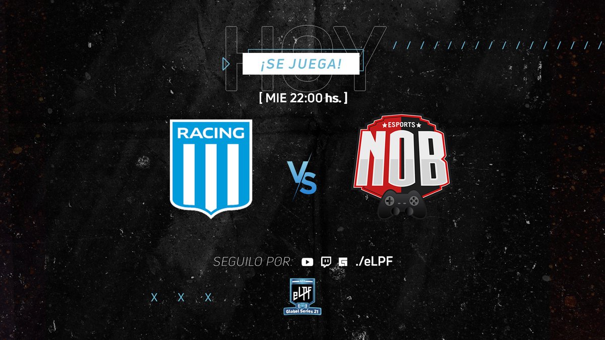 eLPF's tweet image. ¡Hoy se juega! 🎮⚽ #Racing se enfrenta a #Newells por su pase a los octavos de final de la #eLPF Global Series 21 ¿Quién creés que ganará?

👉 Seguilo por nuestras redes sociales: #YouTube #Twitch #FacebookGaming ./eLPF