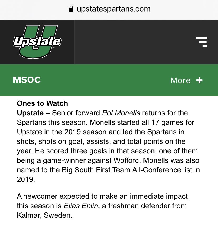 marcmonells's tweet photo. Sort i encerts @PolMonells en la nova temporada NCAA D1 ⚽️ i en la graduació 🎓 a la primavera

Good luck @UpstateMSoccer vs @GamecockMSoccer
🇺🇸 South Carolina

#JoinUp #GameDay #GoPol 

https://t.co/CSnMK2ACIX https://t.co/R9vYX8cfQt
