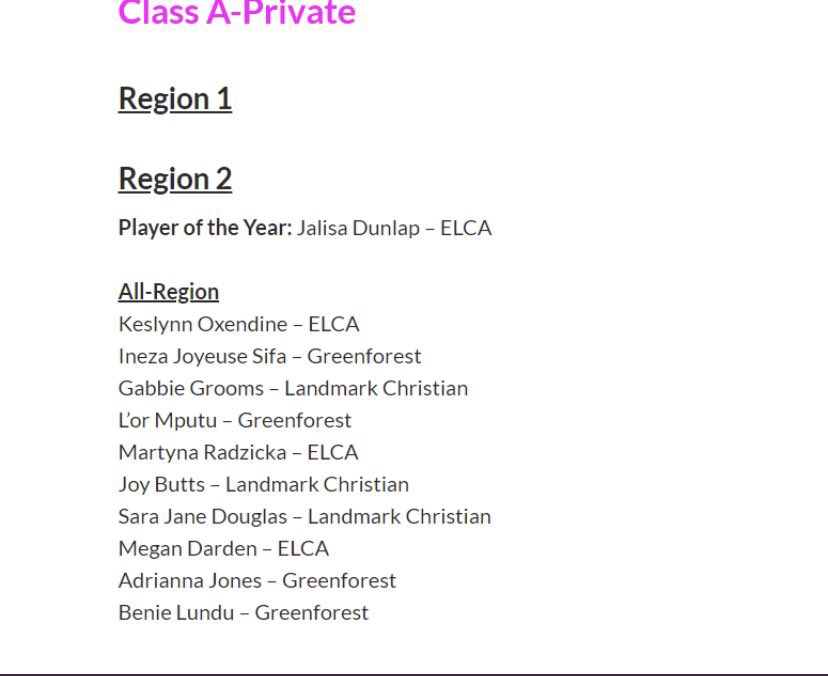 ElcaWomen's tweet photo. Congratulations to these 5 lady Chargers for making the All Region team!  ⚡️ https://t.co/S3MD6BYkTX