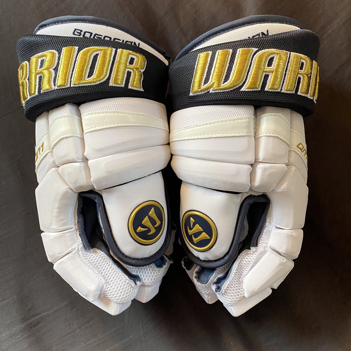 jaychen201's tweet image. @BuffaloSabres 50th anniversary mitts in all their glory. @WarriorHockey #WarriorWednesday #WarriorVIP