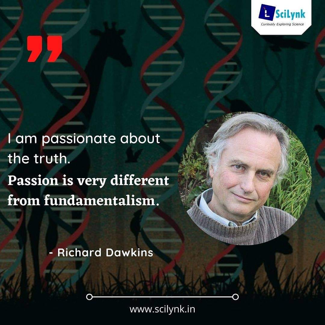 SciLynk's tweet image. Richard Dawkins has broadened our understanding of the genetic origin of our species; as a popular author, he has helped lay readers understand complex scientific concepts.

#SciLynk
#curiously_exploring_science
#science #quote #quotes #Darwin #genetics #genetic #british #dna