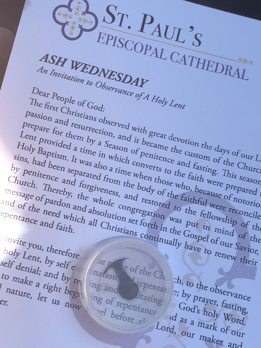 A very meaningful day, couldn’t go without. Stopped by for my ashes on the way to the doctors this afternoon. 

Father told me 100 people drove up this morning for their Ashes To Go between 7:30-9:30am! 

#AshesToGo #AshWednesday #Lent