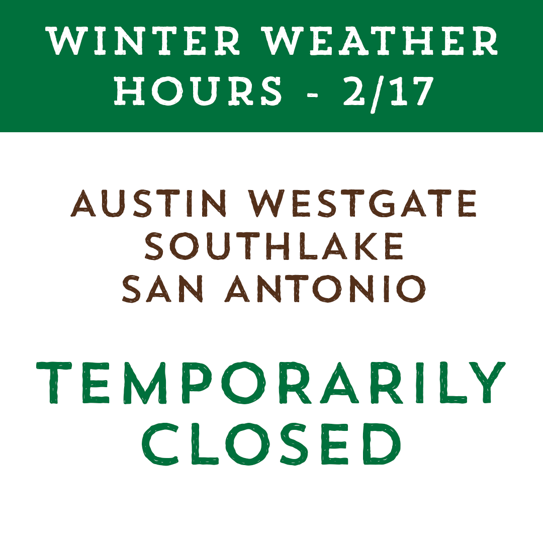 Locations with available power will open today at noon to allow Partners to get to the stores safely and for made-in-house food production to begin. We appreciate your patience! For the most up-to-date hours, please visit: bit.ly/3u7wH1P