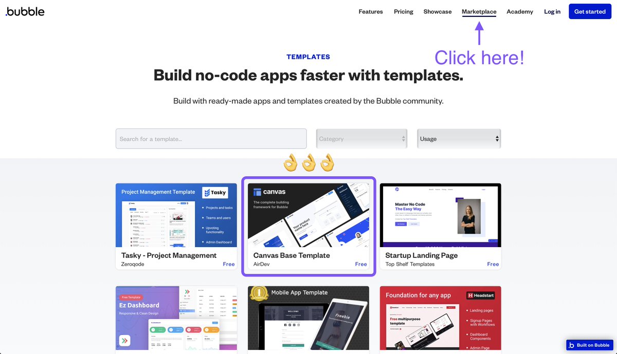 2/ Browse some templatesOthers may have differing thoughts about this, but for a first timer, starting with templates saved me a shitload of time. Costs nothing to try some free ones - I tried one before going with the  @AirDevCo starter template. More on that in a later thread!