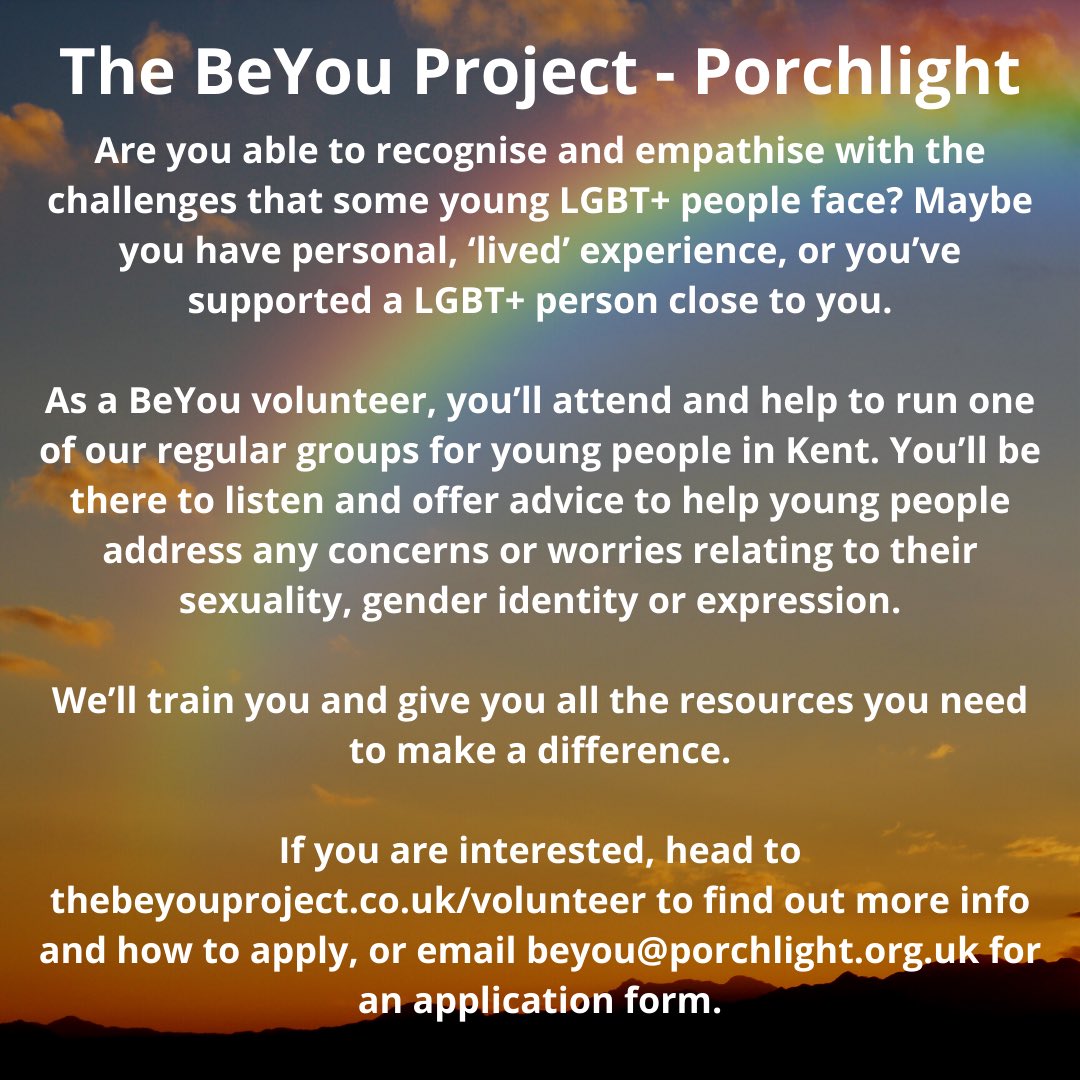 UniKentEmploy's tweet image. Here are some LGBTQ+ volunteering opportunities🏳️‍🌈

These roles differ in hours, skills required, flexibility and location so you can find volunteering roles that suit you!

Some roles are specifically open to LGBTQ+ volunteers, while others are open to allies too✨

1/2 @UniKent