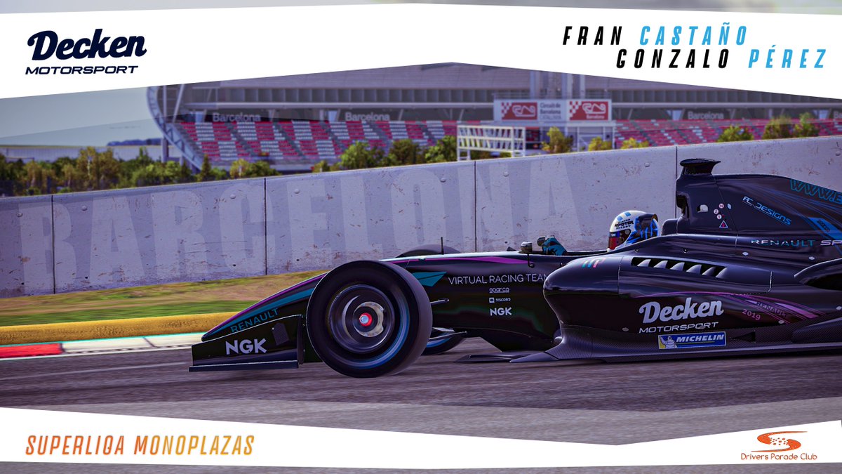 Esta noche la Superliga de Monoplazas llega hoy al Circuit de Catalunya
Fran Castaño y Gonzalo (que regresa tras perderse la última cita) en busca de una buena carrera

📺RETRANSMISION a partir de las 22:05h en twitch.tv/driversparadec…

<a href="/Shyne183/">Gonzalo Pio Perez</a> <a href="/frank__88/">Fran Castaño</a> <a href="/DriversparadeCb/">Drivers Parade Club</a>