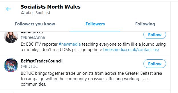 Why would  @BDTUC representing trade unions in Belfast follow this racist Jew hating account?Why don't you ask them?