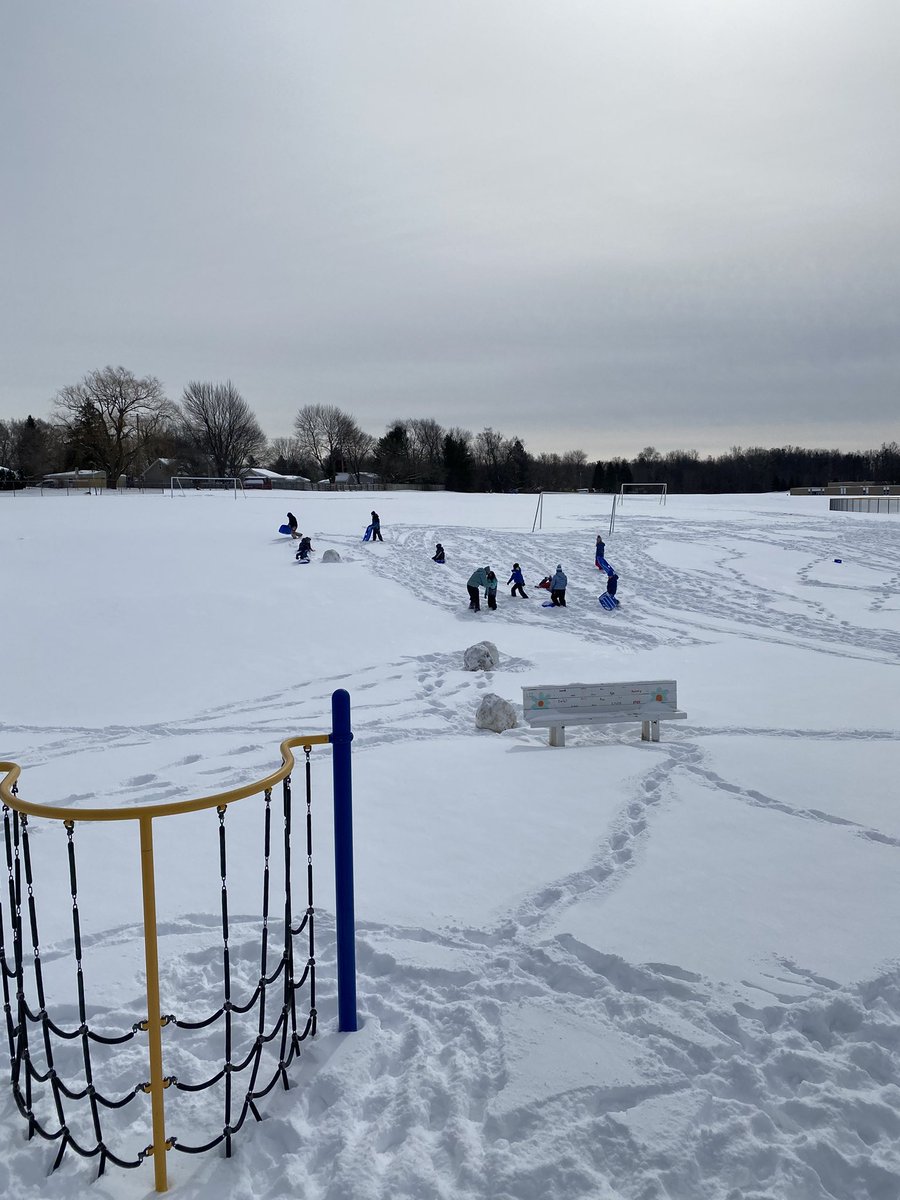 CEBrianAdams's tweet photo. The kids love all this snow!  Recess was a blast today. https://t.co/dt7vPQbH0O