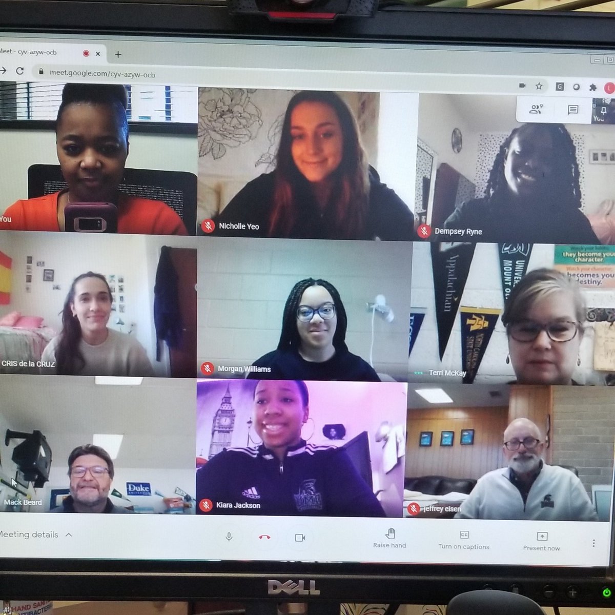 HUGE thanks to our awesome female student-athletes that celebrated National Girls and Women in Sports Day virtually with girls from Mount Olive Middle School. #girlpower 💪👏