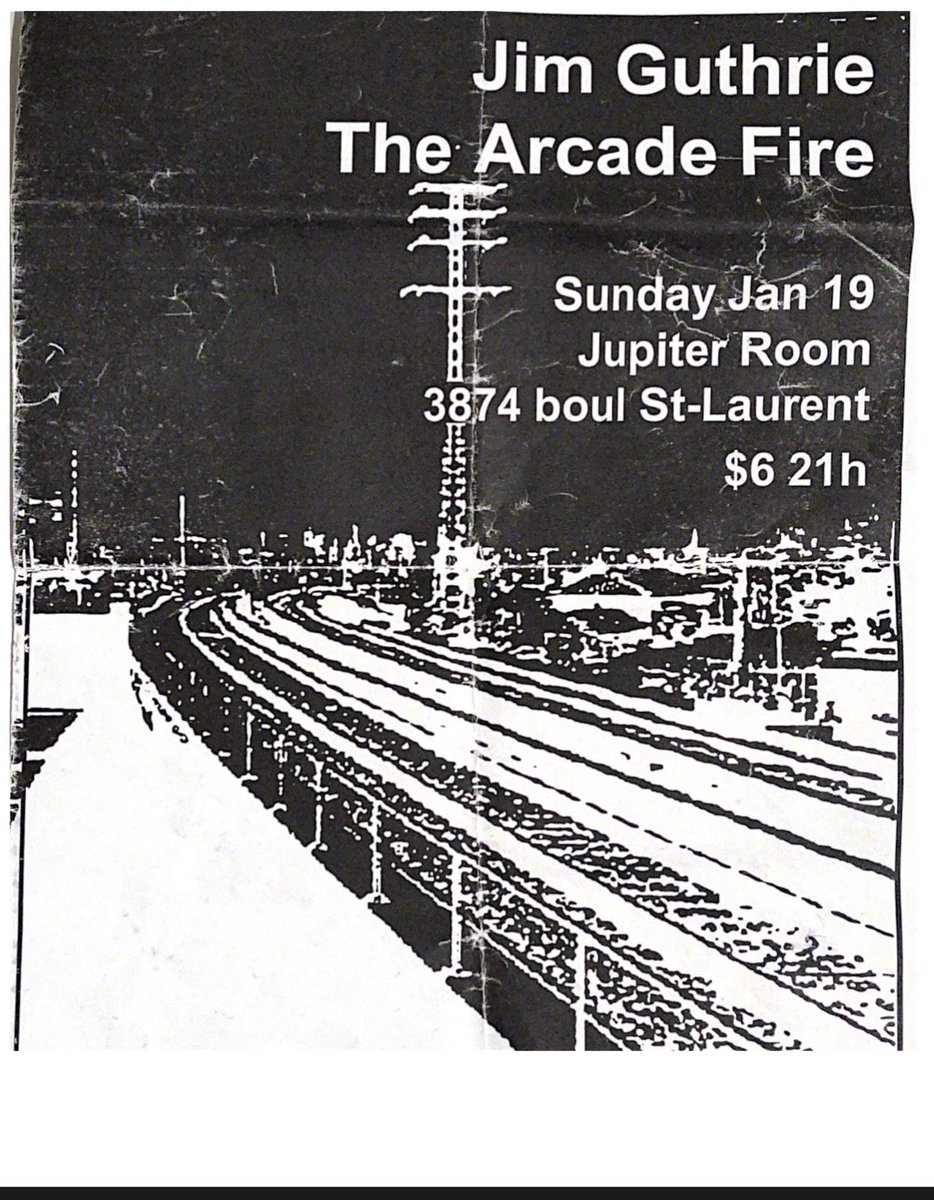 jampants's tweet image. Found an old show poster from Jan 2003 when I played a bar in Montreal and had a little known band open for me 😅🤣 I had just released MNN and they played a couple shows with me during that stretch.  #GoodOldDays