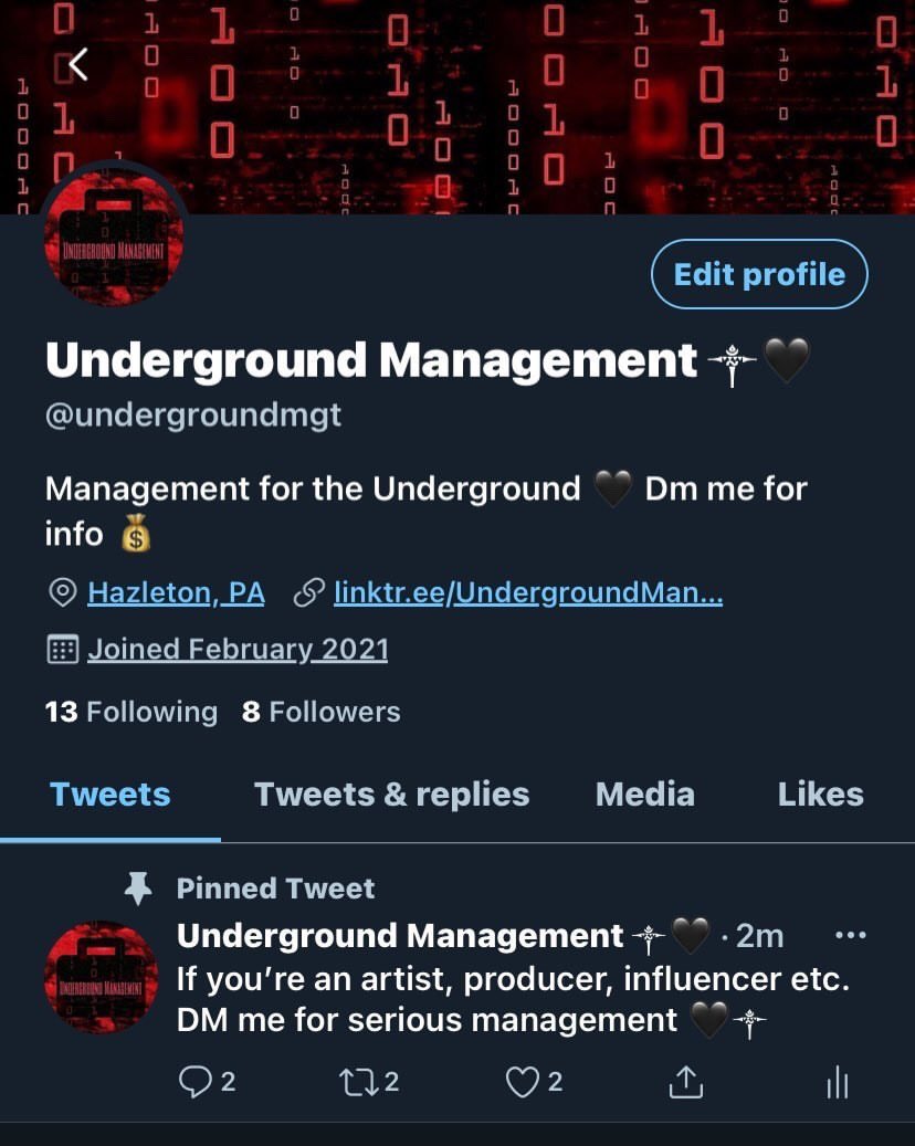 elevateupent's tweet photo. Go follow the fam over at @undergroundmgt ! They are looking to manage any serious ; artists , producers &amp; influencers! 
_______________________________
#upcomingartist #upcomingproducer #upcominginfluencer #thecomeup #upcomingpromotion #managementservices https://t.co/4FRNjze9v1