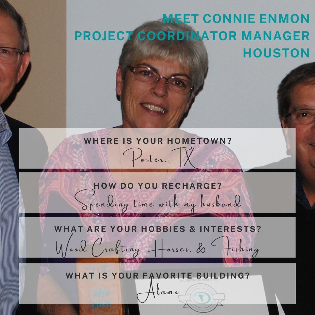 TealConstrCo's tweet photo. Meet Connie Enmon our Project Coordinator Manager in our Houston office. Here are some fun facts about Connie

#tealcon #meetourteam #teamwork #projects #projectcoordinator #houston #construction #designbuilder https://t.co/cjXtipwQrW