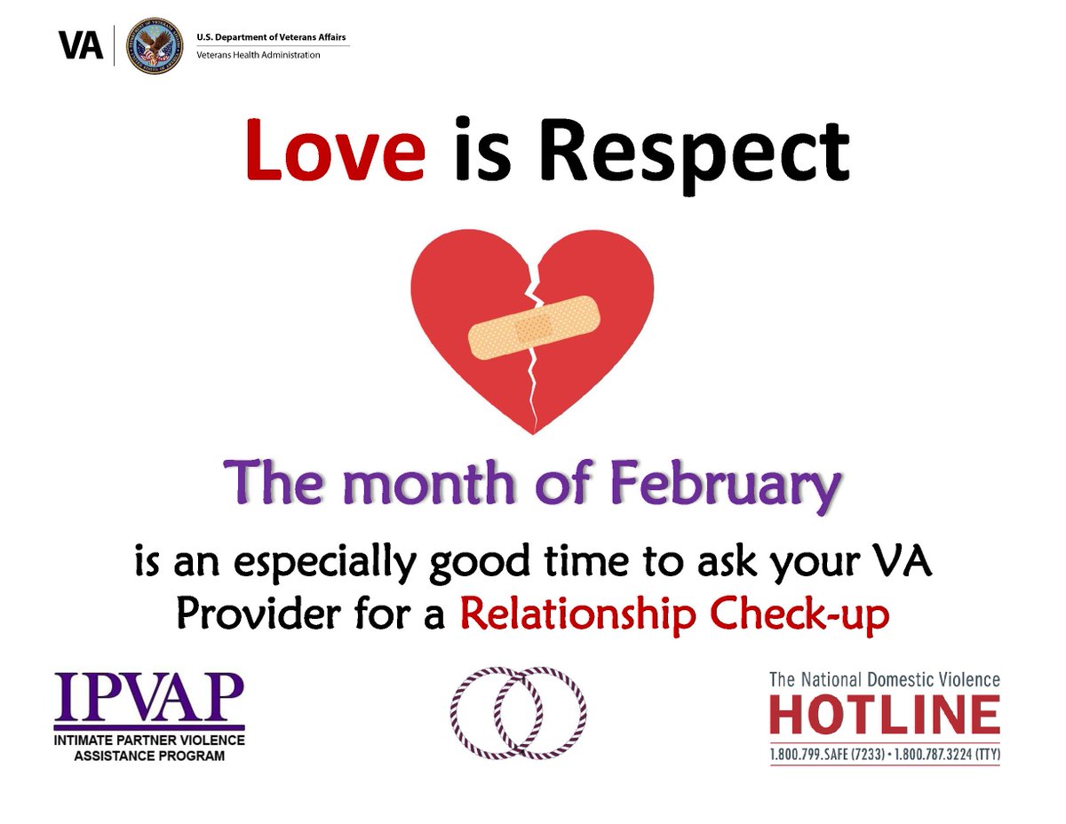 VAAnnArbor's tweet image. The VA’s Intimate Partner Violence Assistance Program (IPVAP) is committed to helping Veterans, their partners, and VA staff who are impacted by IPV. Call the National Domestic Violence Hotline at 1-800-799-7233 or 1-800-787-3224 (TTY.) #StopIPV #IPV #LoveisRespect