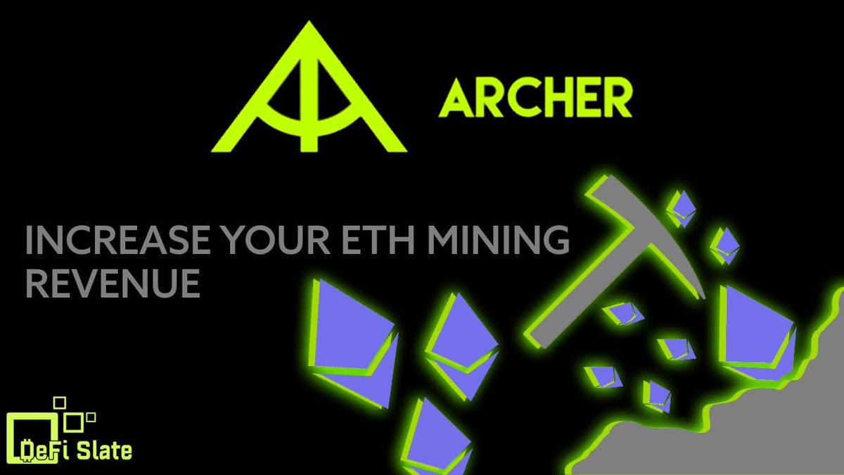 Just when you thought  #defi couldn't get any cooler, you come across projects like  @Archer_DAOArcher claims to increase revenue for Ethereum miners with a SINGLE line of code.Nothing else changes. How? (THREAD)