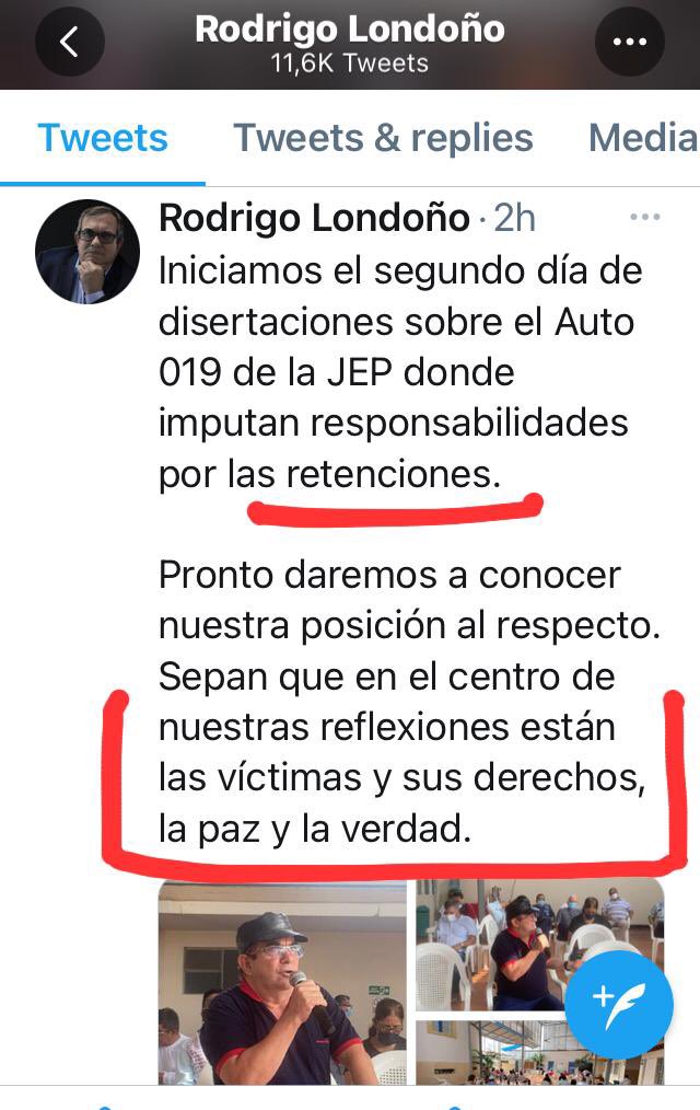 La jep debe escuchar a las víctimas, Colombia debe conocer la verdad de lo que paso en el conflicto con las farc.
No podemos ignorar a nuestros conciudadanos que vivieron la guerra, paz si pero con legalidad no con impunidad.
#VictimasConRostro