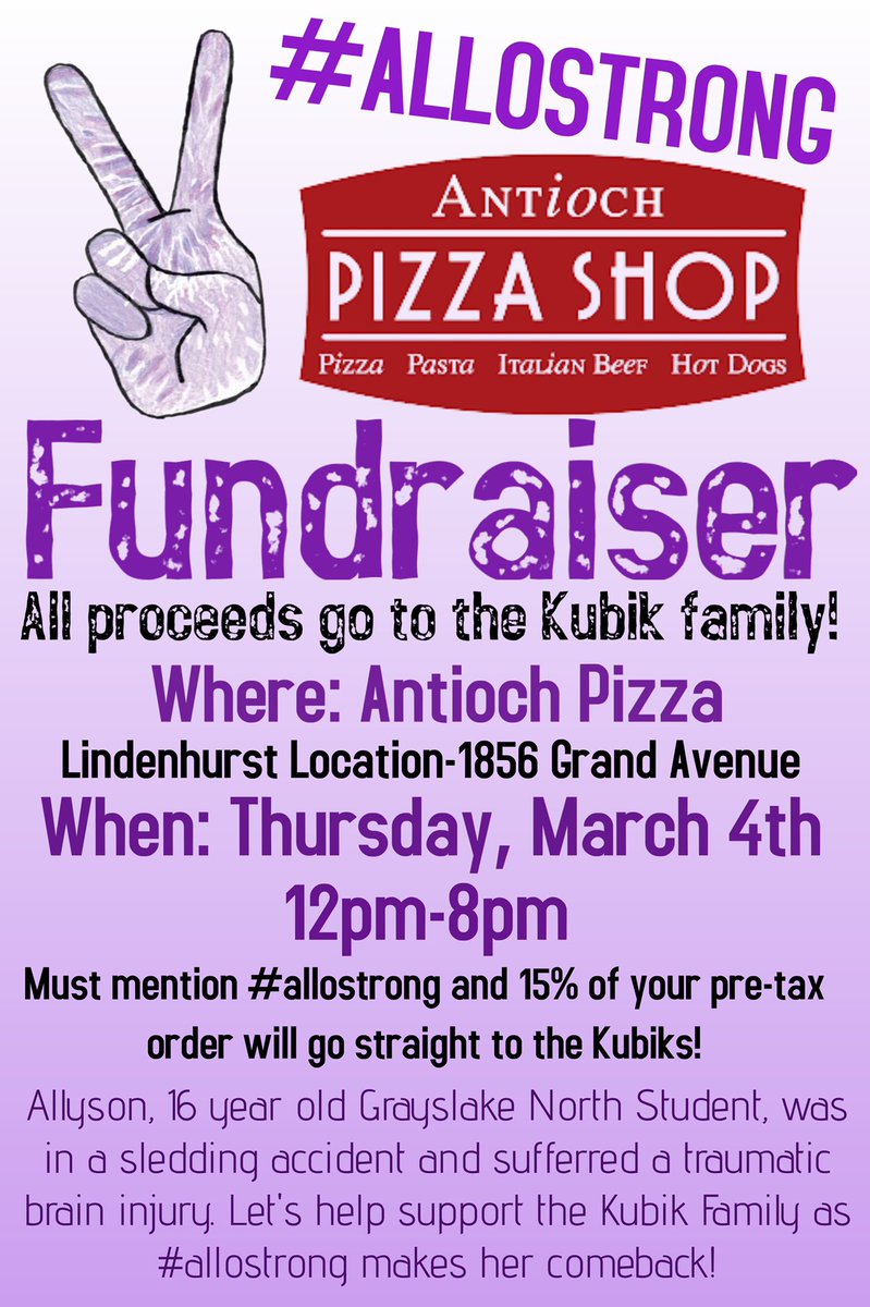 Support Allyson and eat some 🍕!