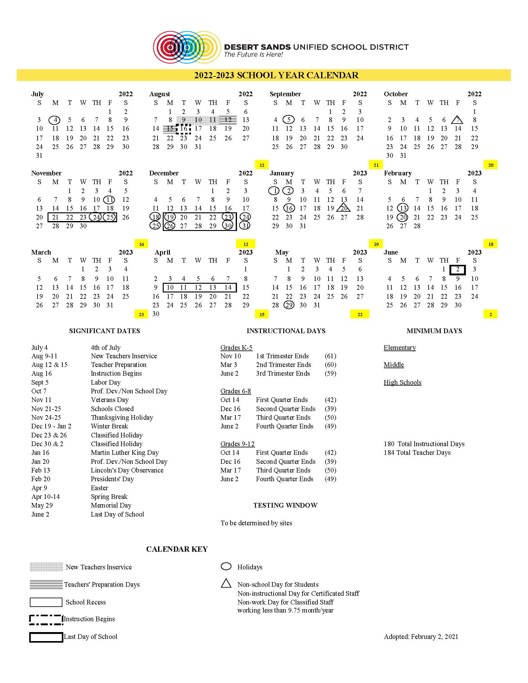 Cod 2022-23 Academic Calendar