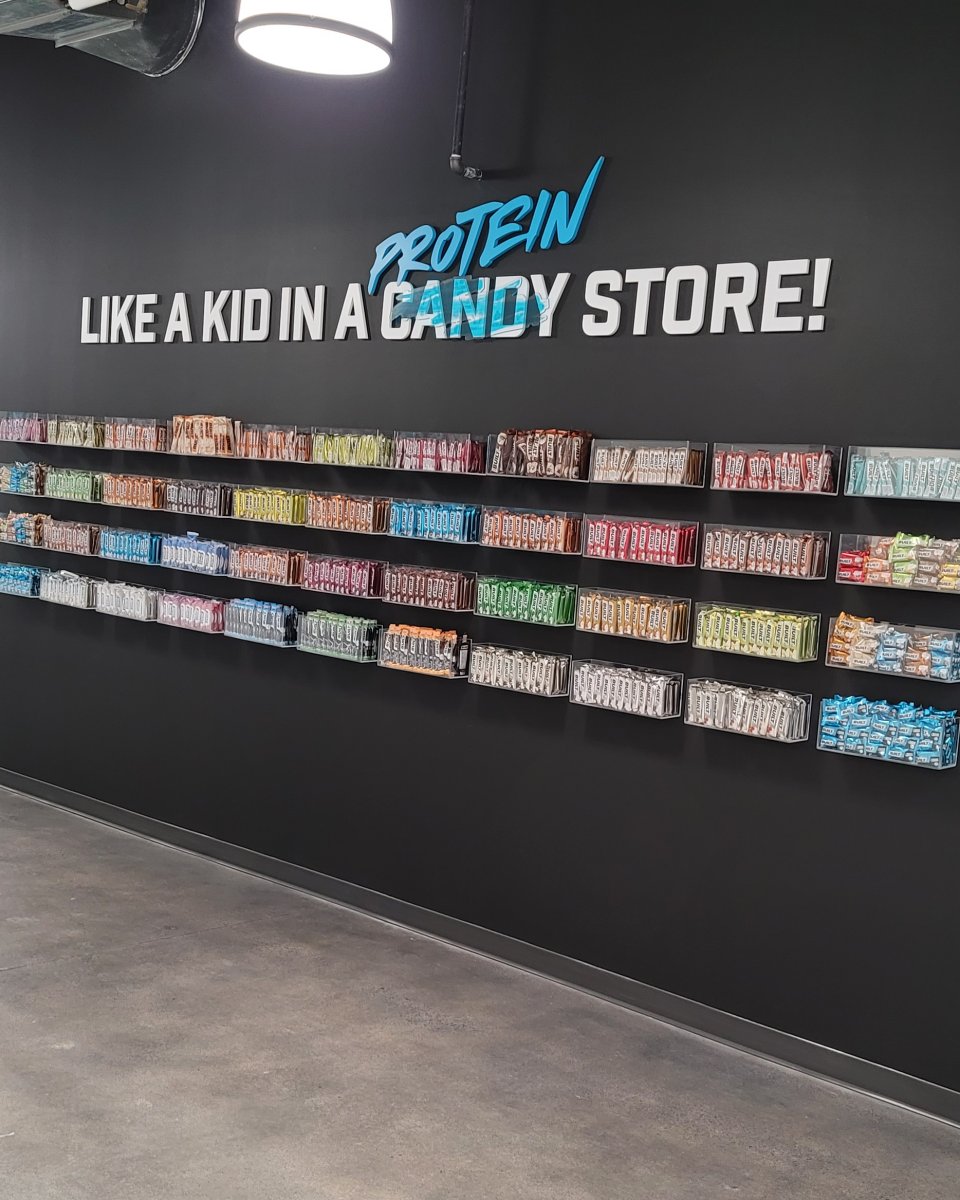 Built_Bar's tweet photo. Our kind of candy store!  How much protein is in your pantry?

#imbuilt #builtbar #protein https://t.co/eyCcGgOEVk