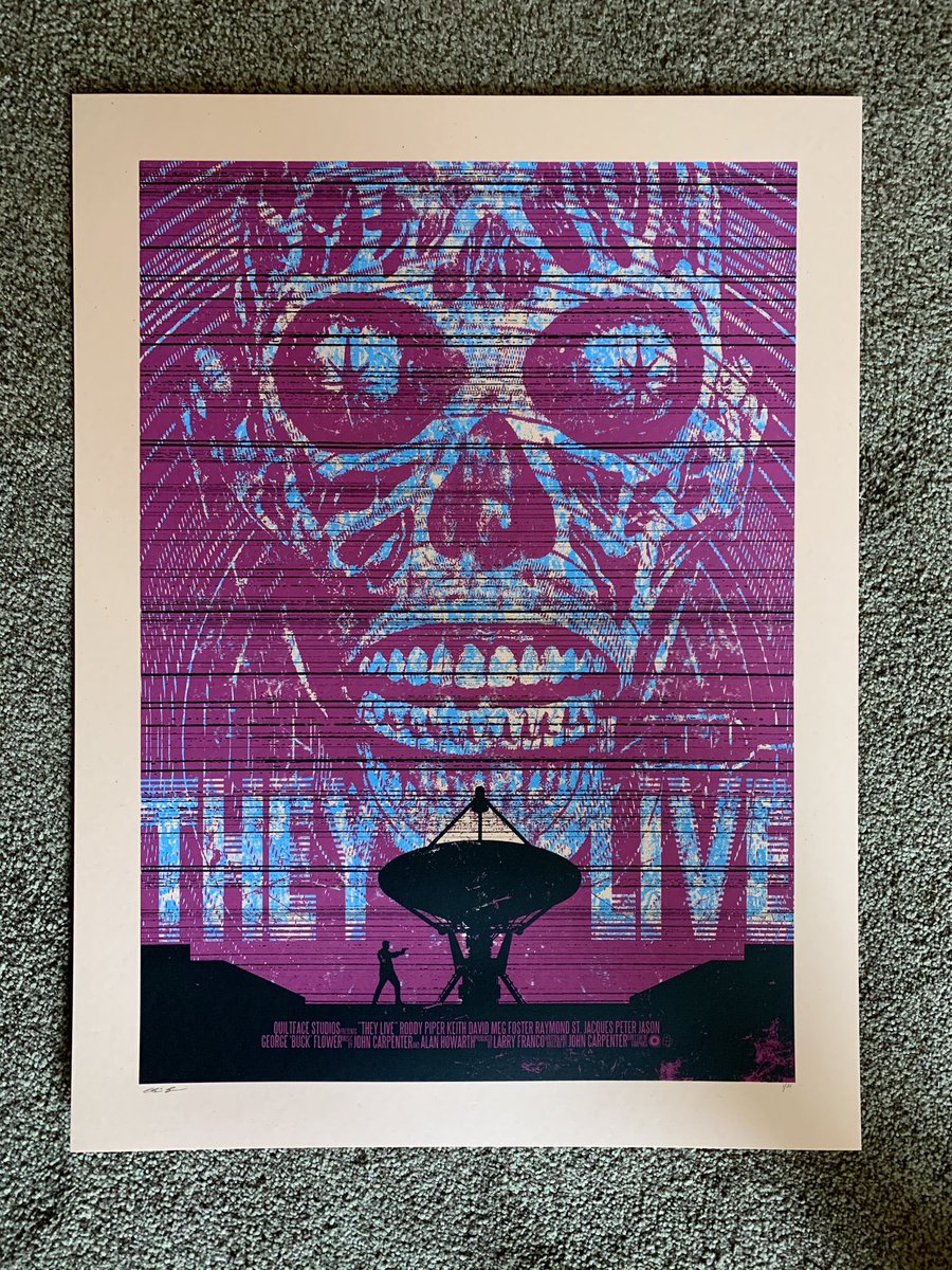 QFSChris's tweet photo. No sunglasses needed to see the incredible print job @fugscreens @allstarpresschicago did on my They Live prints! Available here: https://t.co/WLH35PPcPd
#horrorposters #horrorartists #screenprinted #theylivewesleep #posterdesigners https://t.co/mTAVCuR616