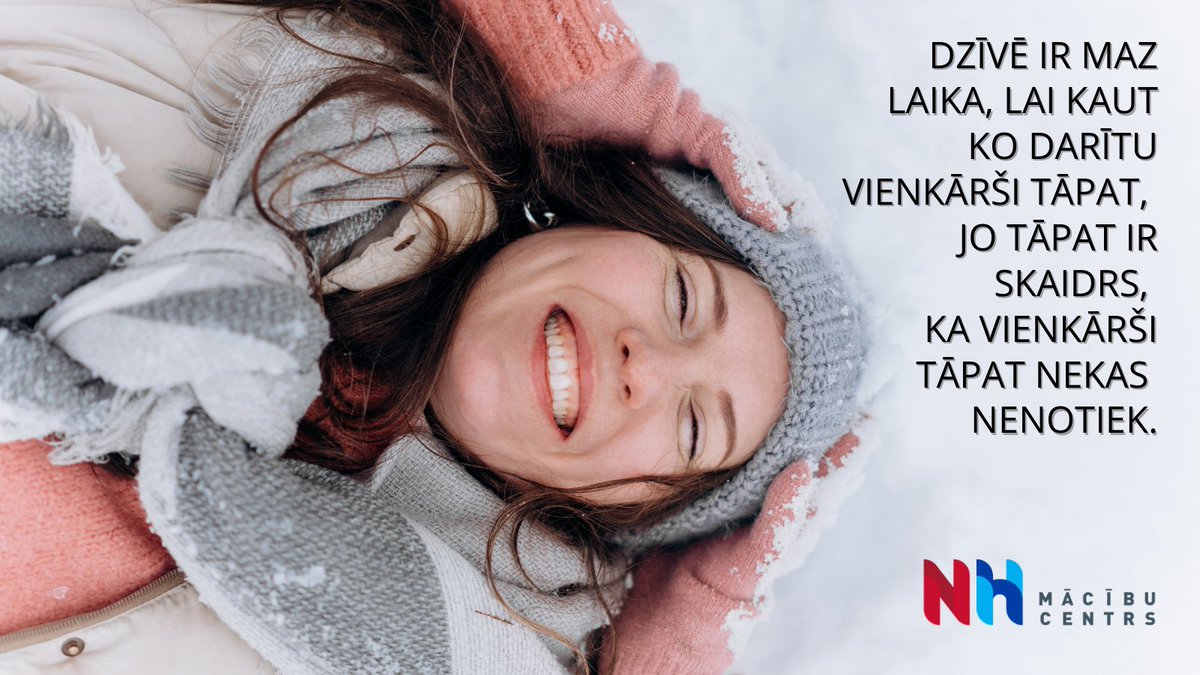 NHmacibucentrs's tweet photo. Dzīvē ir maz laika, lai kaut ko darītu vienkārši tāpat, jo tāpat ir skaidrs, ka vienkārši tāpat nekas nenotiek! https://t.co/ACJbOBABaI