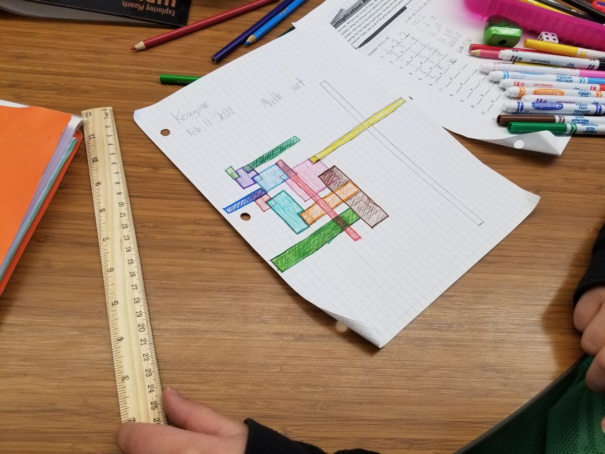 HenDaniel2's tweet photo. Students in "Team 2:30" enjoying the opportunity to use their artistic skills and draw arrays to visualize and figure out math problems related to our multiplication unit. #grade6 @southpointe_ https://t.co/ZOjLAmYnDm